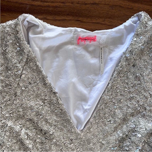 Free People Sparkling White Mini Dress - Picture 3 of 4